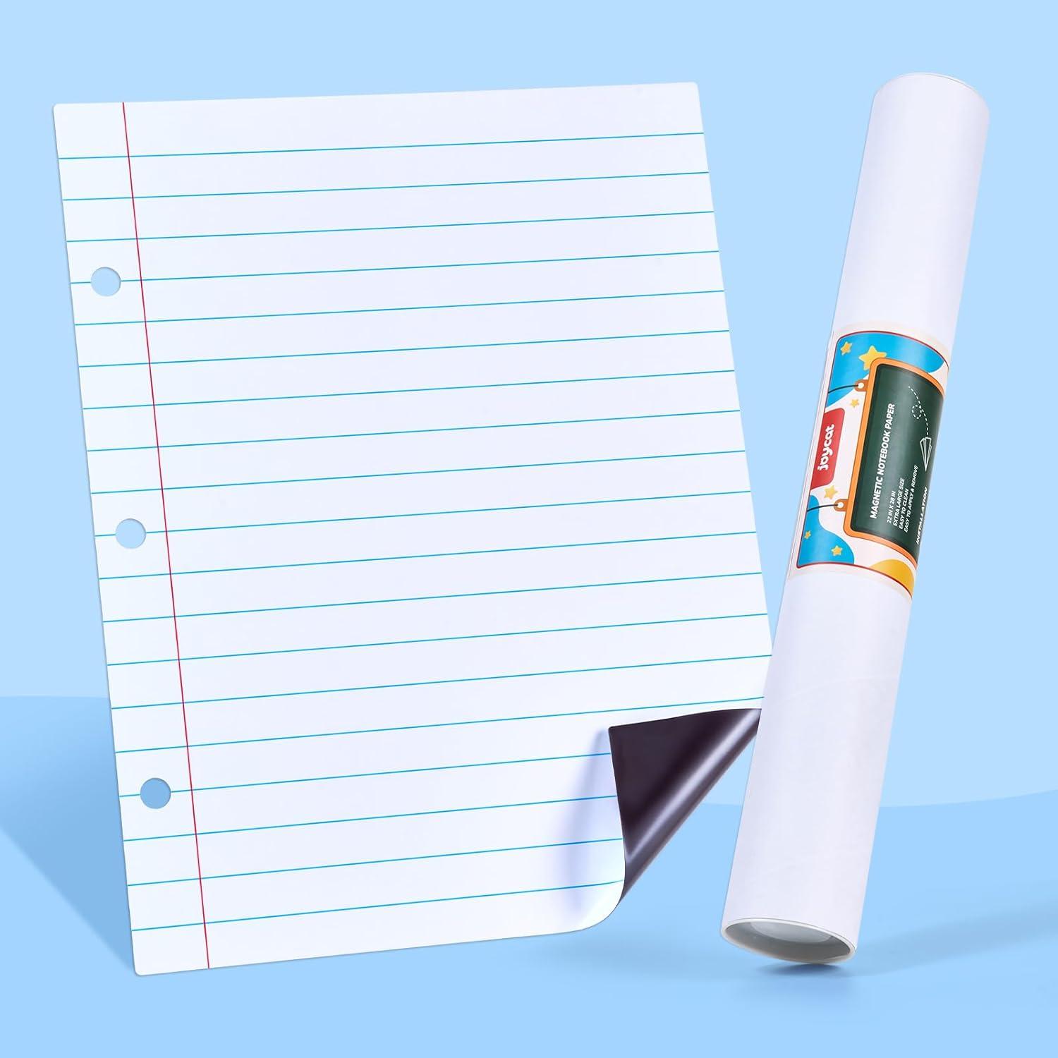 imageJoyCat Giant Magnetic Dry Erase Notebook Paper 22 L x 28 H Handwriting Lined White Board for Classroom Must HavesWhiteboard Accessories for Homeschool Teaching Supplies