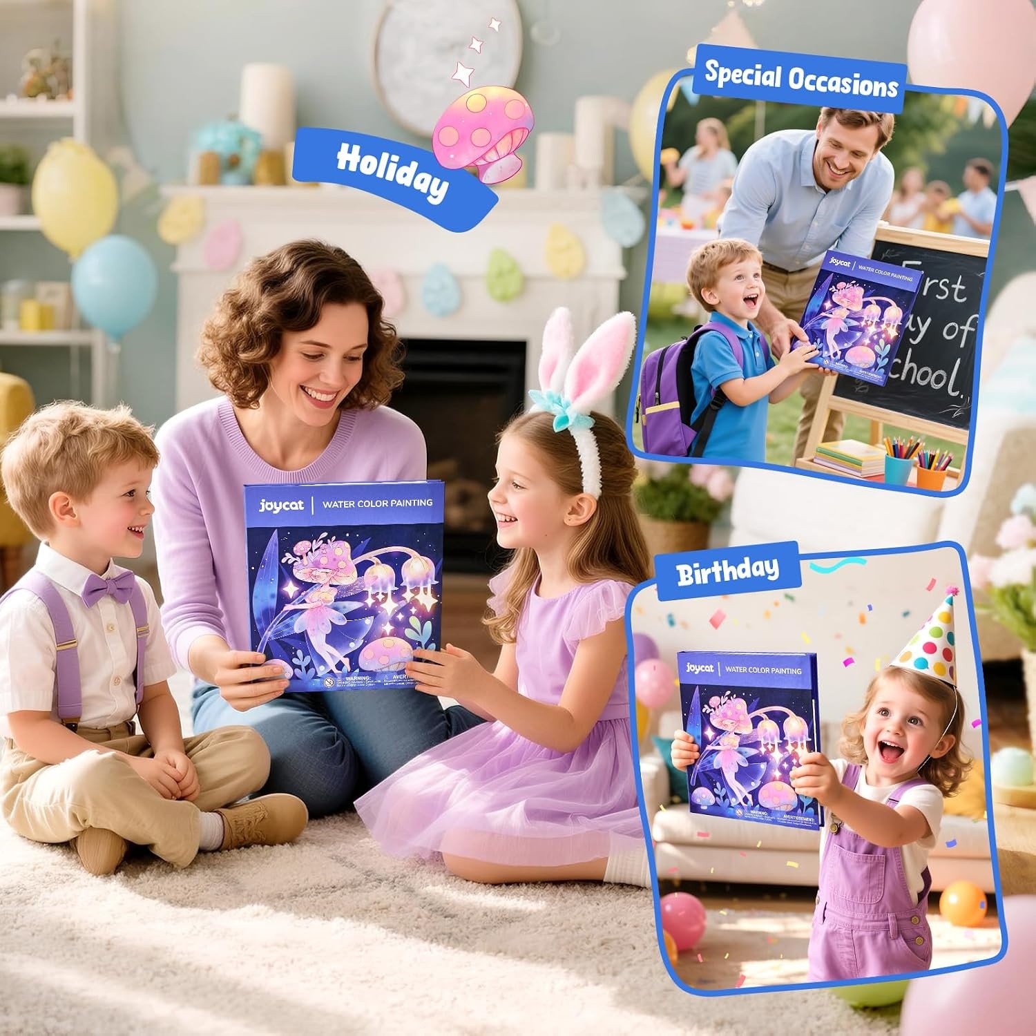 image:imageJoyCat Paint with Water Coloring Books for Toddlers Bugs amp BlossomsElf Friends