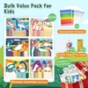 JoyCat 24 Pack Dinosaur + Ocean Dot Art Craft Kits for Kids Party Favors, Mess-Free Dot Sticker Activity Set with 4800+ Stickers & Goodie Bags, Classroom Prizes, Goodie Bag Stuffers, Toys for Ages 3-8