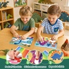 JoyCat 24 Pack Dinosaur Dot Art + Animal Foil Art Party Favors, Mess-Free Dot Sticker Activity Set with 4800+ Stickers & Goodie Bags, Classroom Prizes, Goodie Bag Stuffers, Toys for Ages 3-8