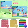 JoyCat 24 Pack Dinosaur Foil Art Party Favors, Craft Kits for Kids Ages 4-9(Flower & Insect)