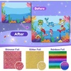 JoyCat 24 Pack Dinosaur Foil Art Party Favors, Craft Kits for Kids Ages 4-9(Mermaid)
