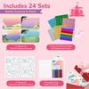 JoyCat 24 Pack Mermaid Dot Art +Unicorn Foil Art Party Favors, Mess-Free Dot Sticker Activity Set with 4800+ Stickers & Goodie Bags, Classroom Prizes, Goodie Bag Stuffers, Mermaid Toys for Ages 3-8