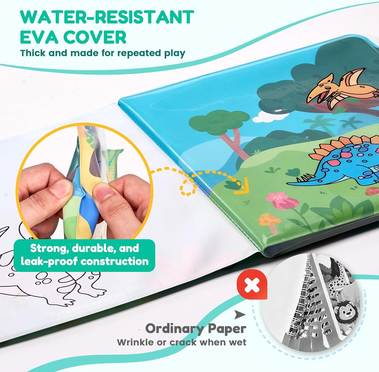 image:imageJoyCat Ocean Water Coloring Book for Toddlers with Water PenDinosaur