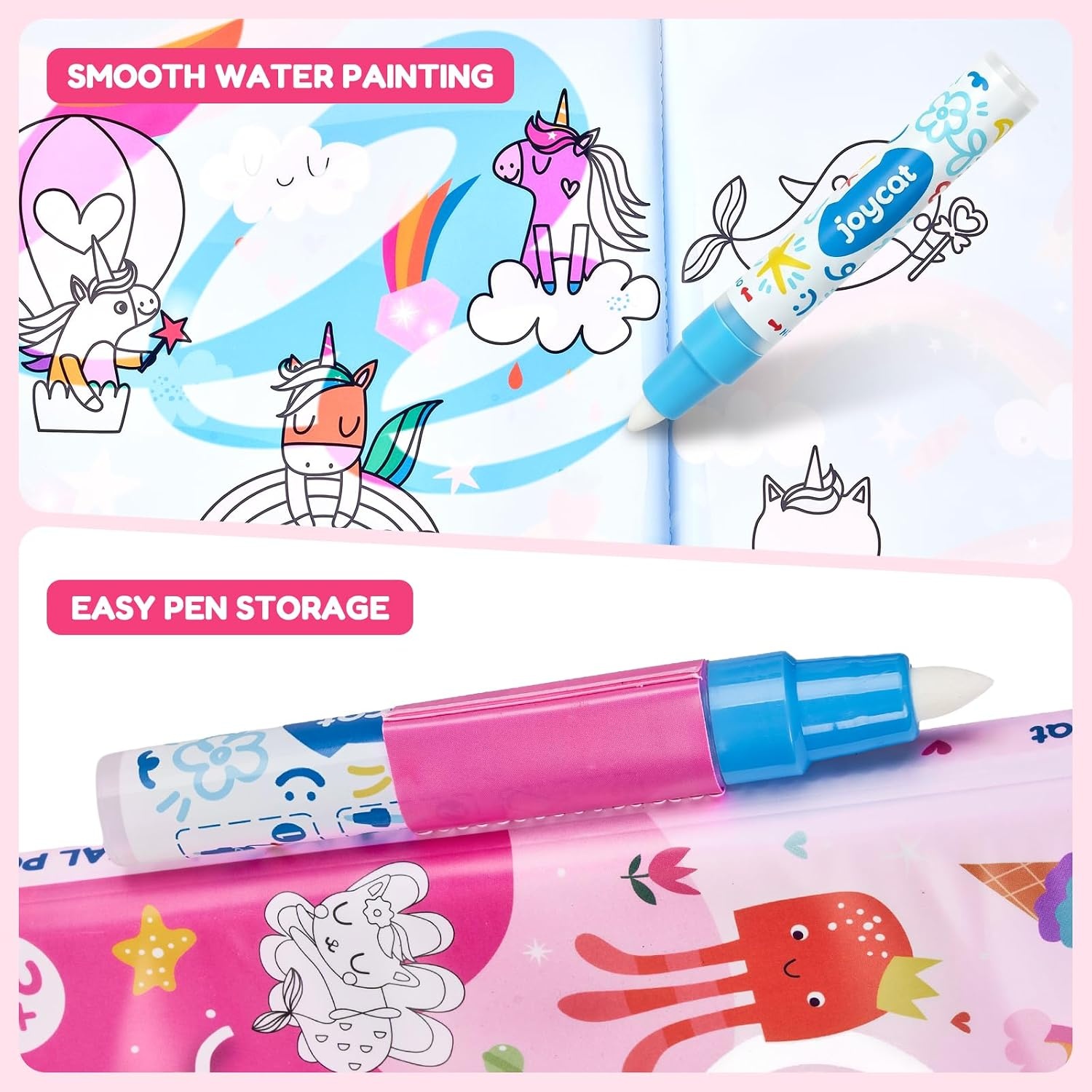 image:imageJoyCat Ocean Water Coloring Book for Toddlers with Water PenUnicorn