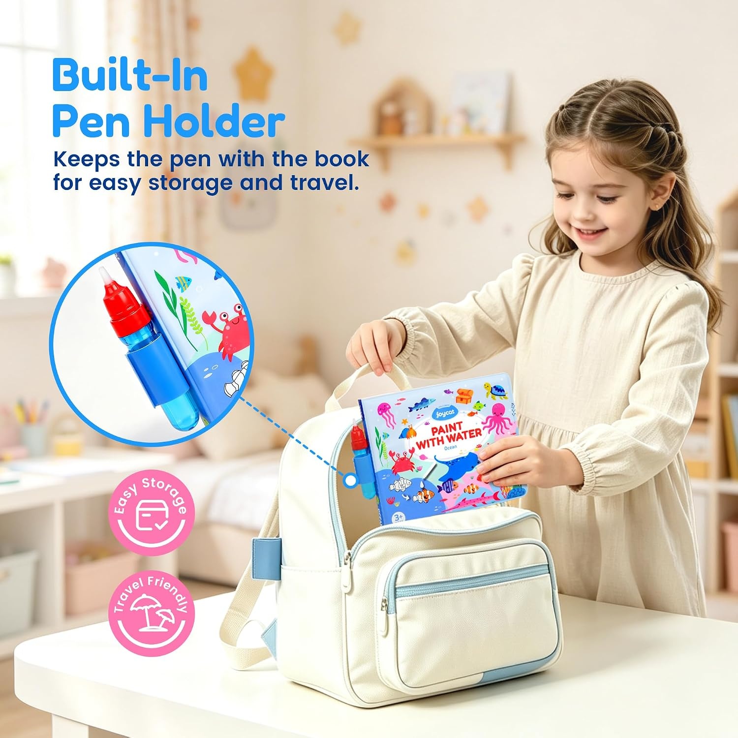 image:imageJoyCat Paint with Water Coloring Book for Toddlers Reusable Fairy1
