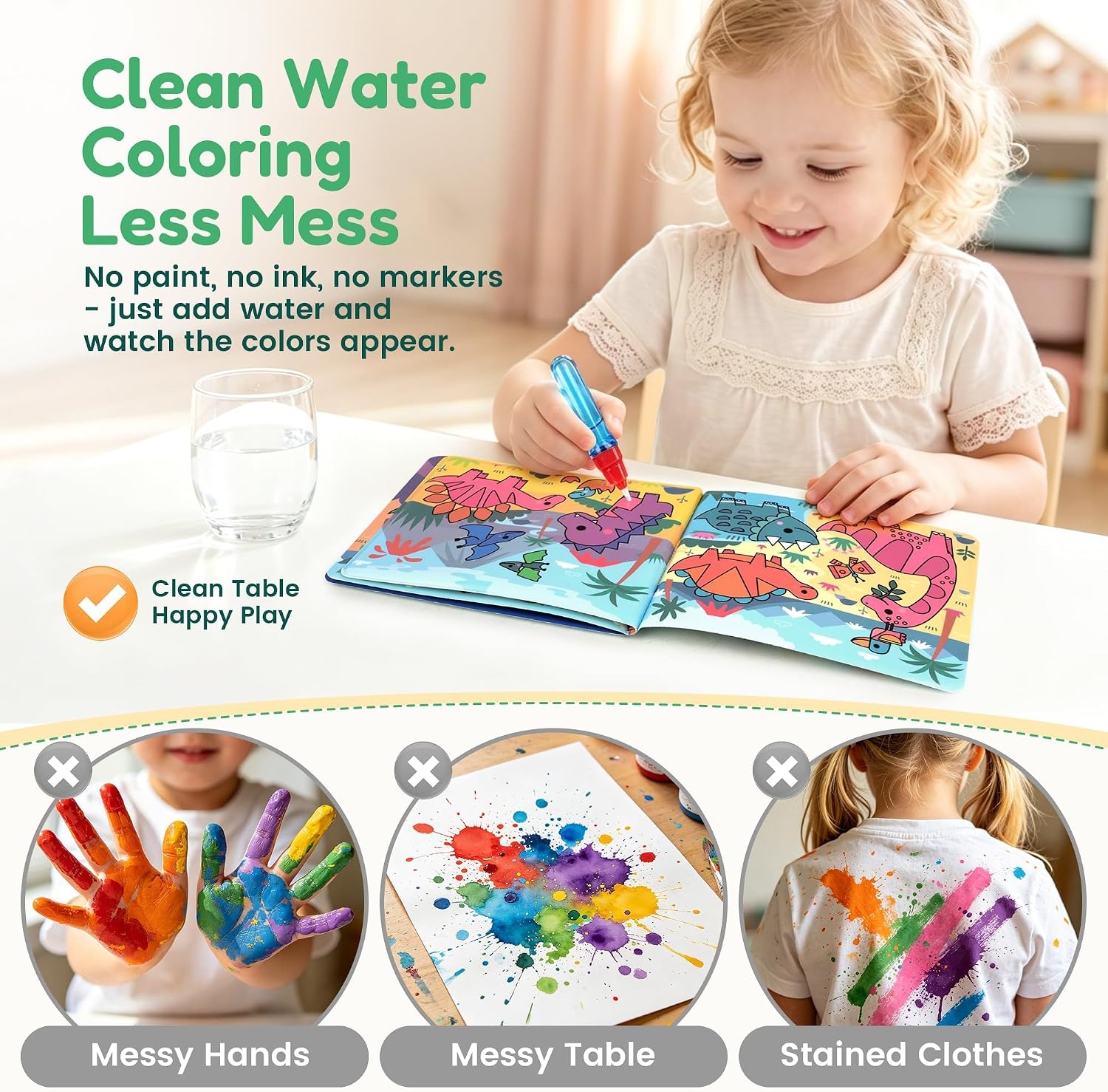 image:imageJoyCat Paint with Water Coloring Book for Toddlers Reusable Fairy1