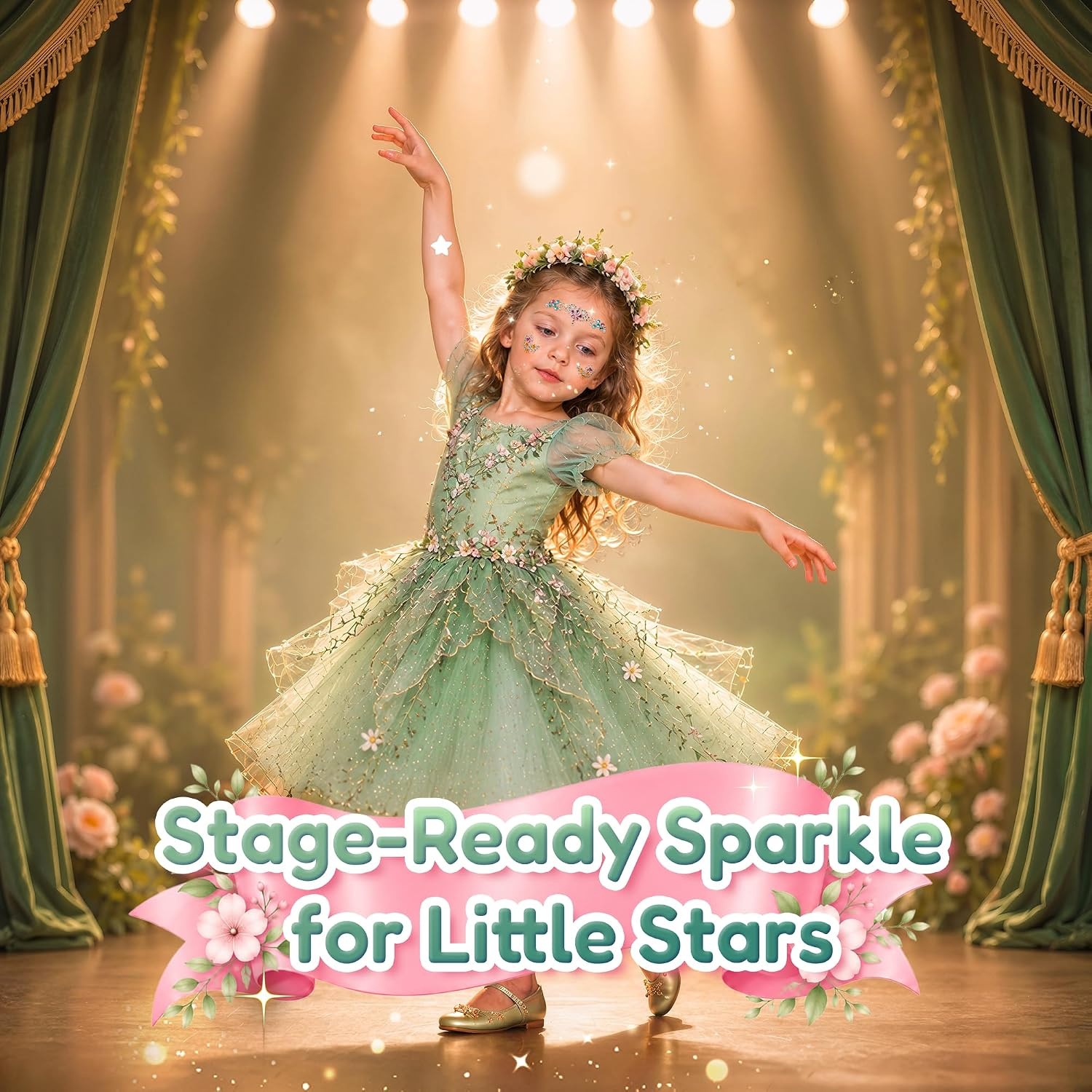 image:imageJoyCat PrePlaced Face Gems for Women Teens amp Kids Rhinestone JewelsWoodland Princess