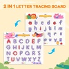 JoyCat Magnetic Animal Letter Tracing Board + JoyCat Double-Sided Magnetic Animal Number Tracing Board – 2-in-1 Numbers 1-20 Writing Toys for Toddlers & Kids, Road Trip Car Activities for Kids