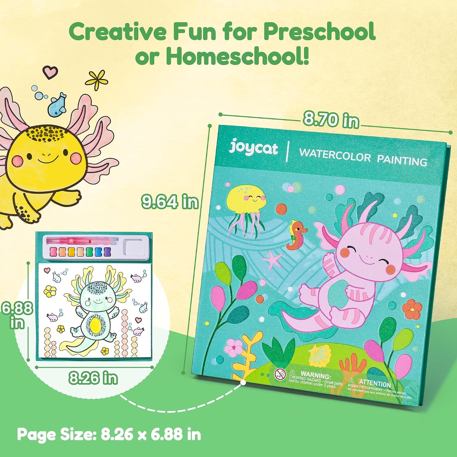 image:imageJoyCat Paint with Water Coloring Books for Toddlers AxolotlAxolotl