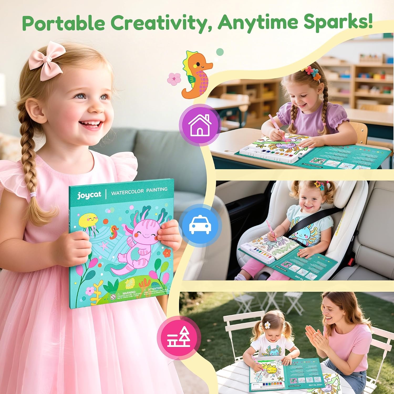 image:imageJoyCat Paint with Water Coloring Books for Toddlers AxolotlAxolotl