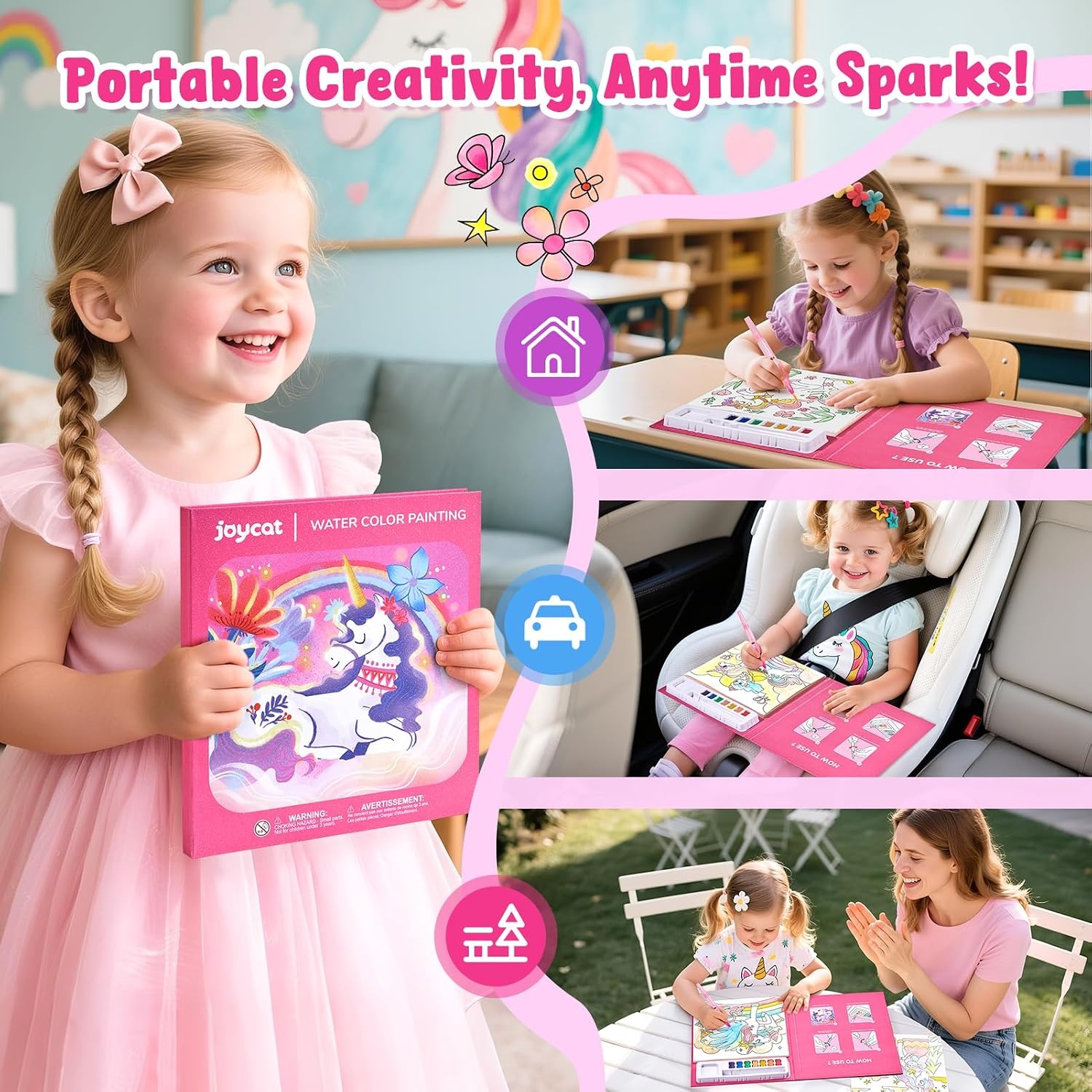 image:imageJoyCat Paint with Water Coloring Books for Toddlers AxolotlMagical Pony