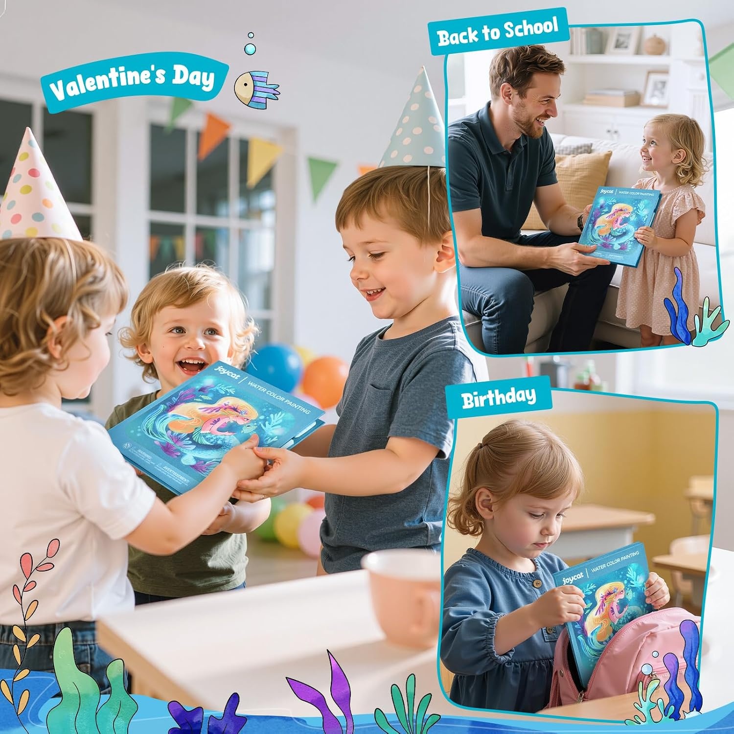image:imageJoyCat Paint with Water Coloring Books for Toddlers AxolotlUnderwater World