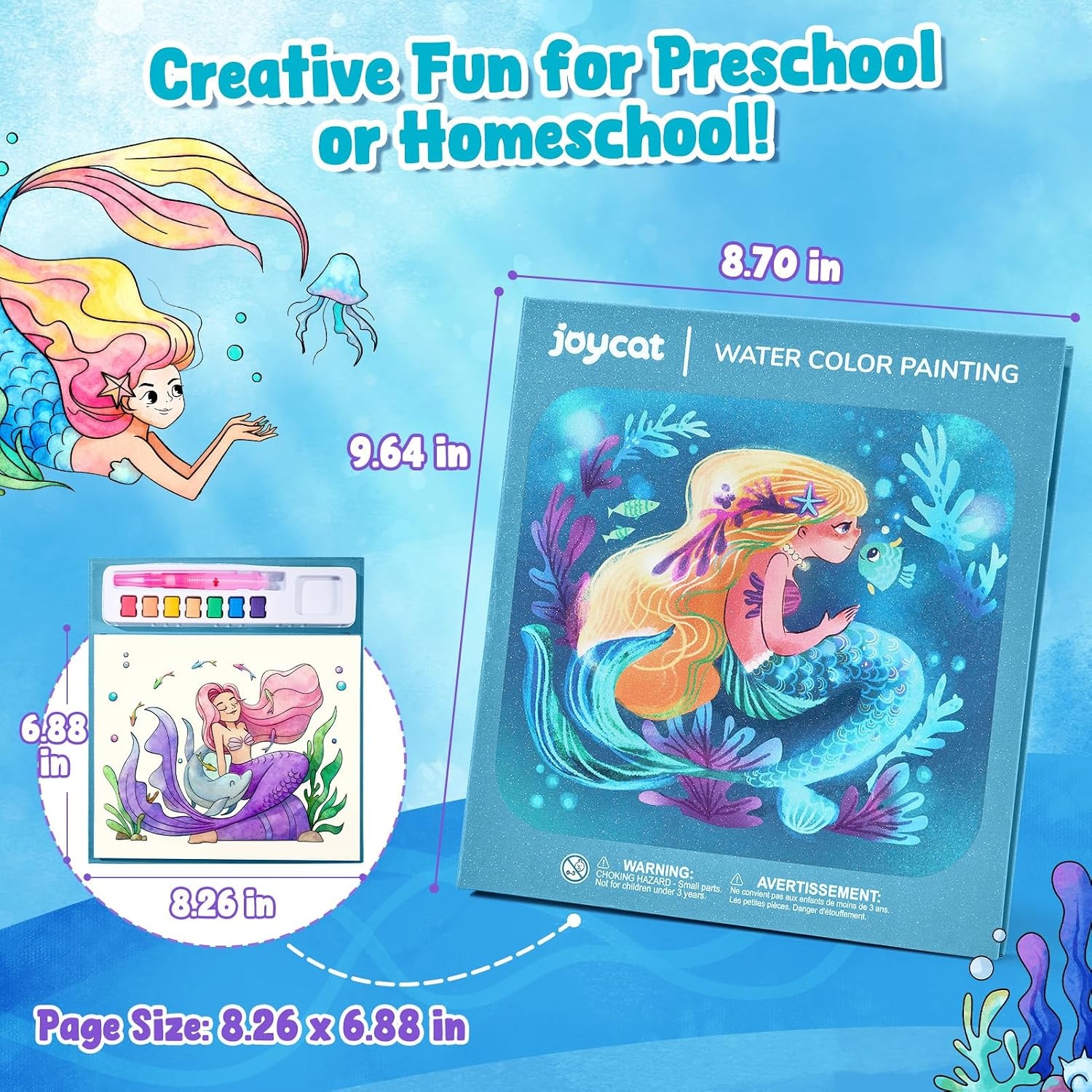 image:imageJoyCat Paint with Water Coloring Books for Toddlers AxolotlUnderwater World