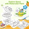 JoyCat Paint with Water Coloring Books for Toddlers (Axolotl)(Space)
