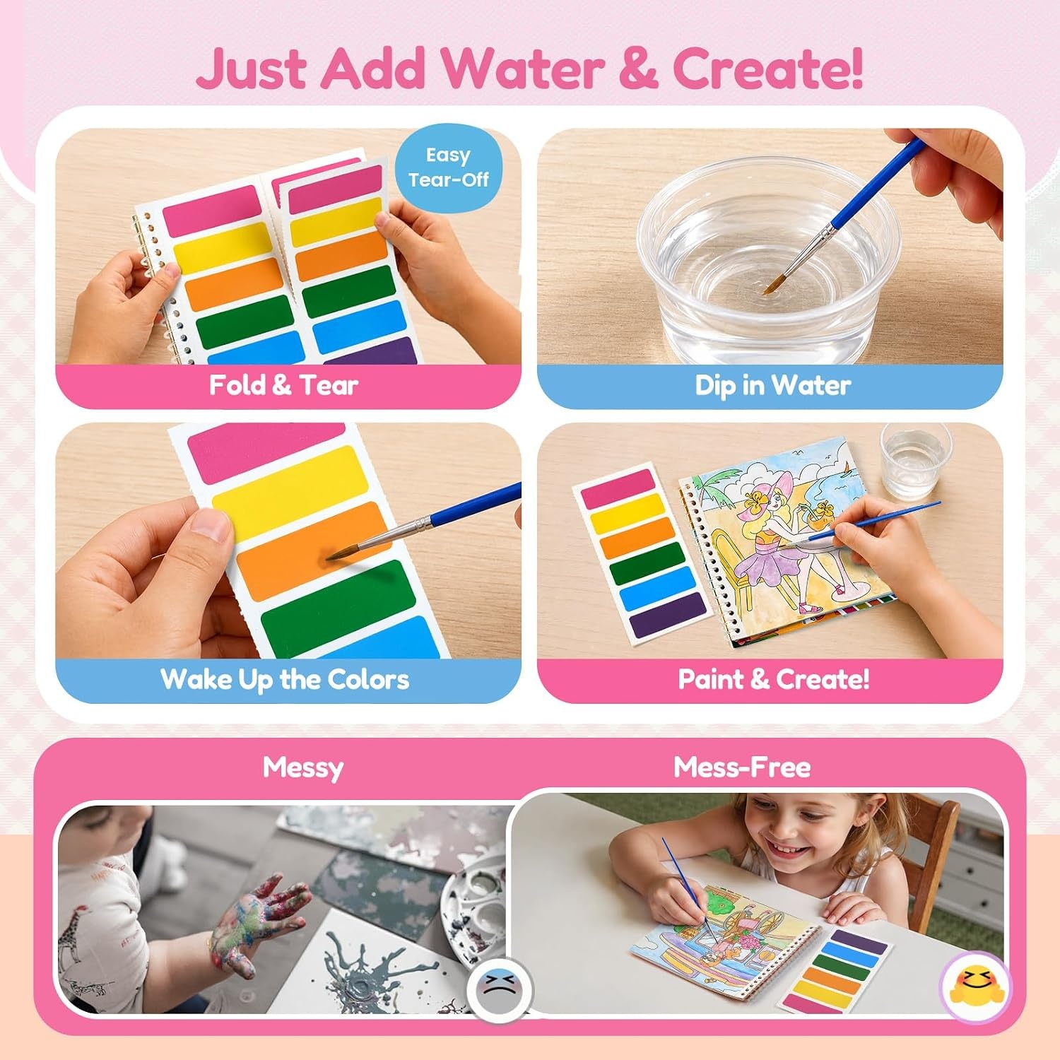 image:imageJoyCat 24 Pack Coloring Books amp Dress Up Stickers Party Favors for Kids 48Dress Up
