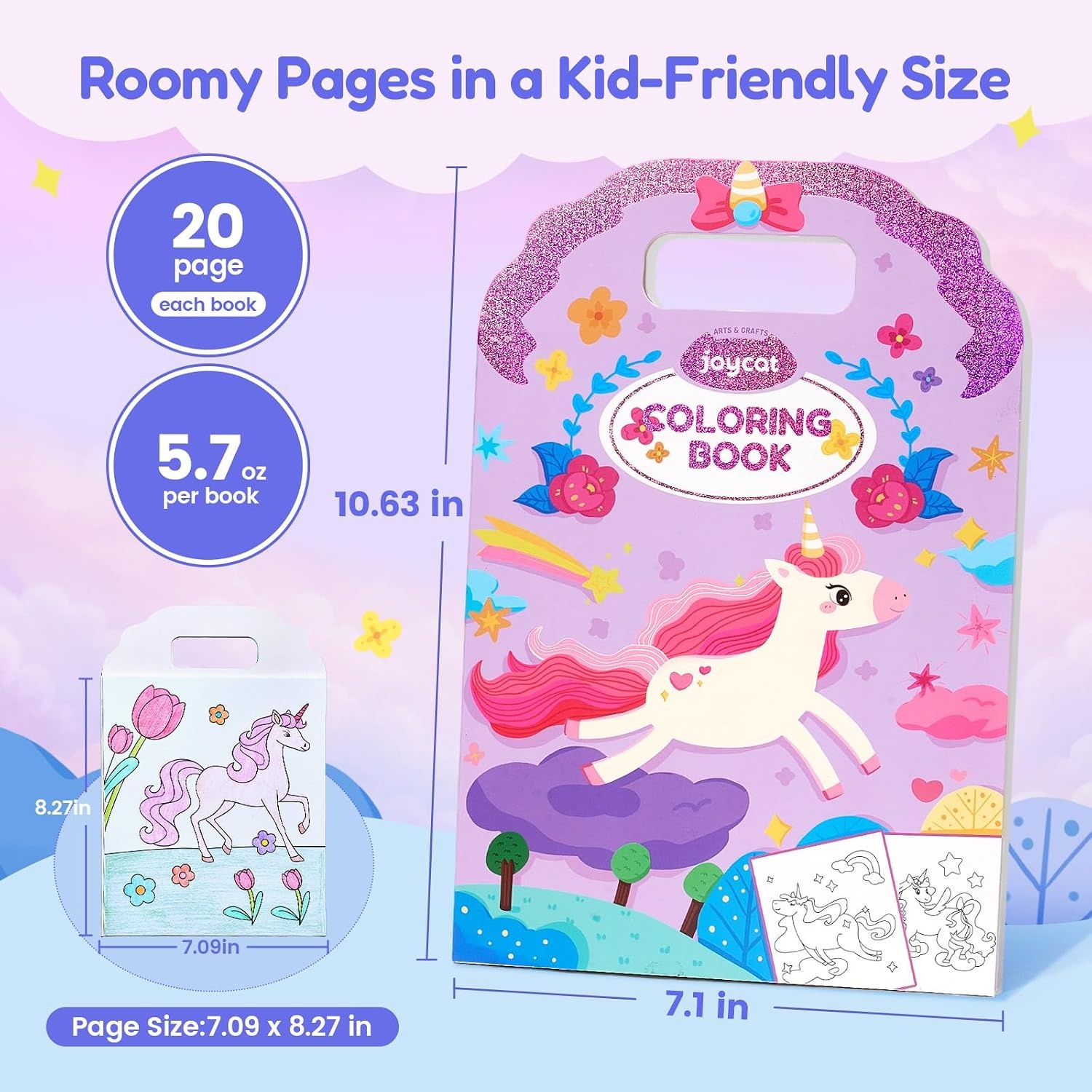 image:imageJoyCat Coloring Books for Kids Ages 48 Mermaid Princess Fantasy ampFairy2 PackDreamy Fantasy Mermaid