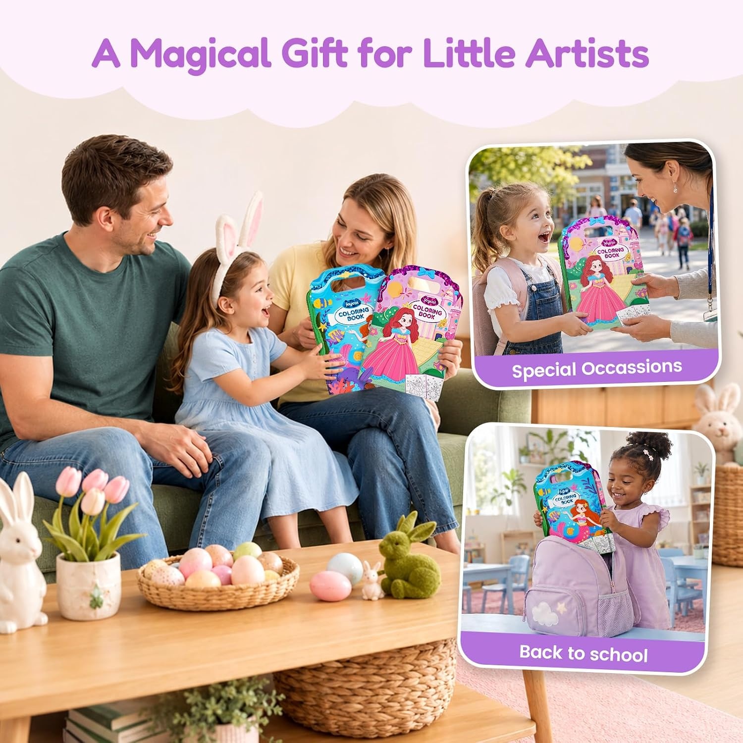 image:imageJoyCat Coloring Books for Kids Ages 48 Mermaid Princess Fantasy ampFairy2 PackMermaid Princess