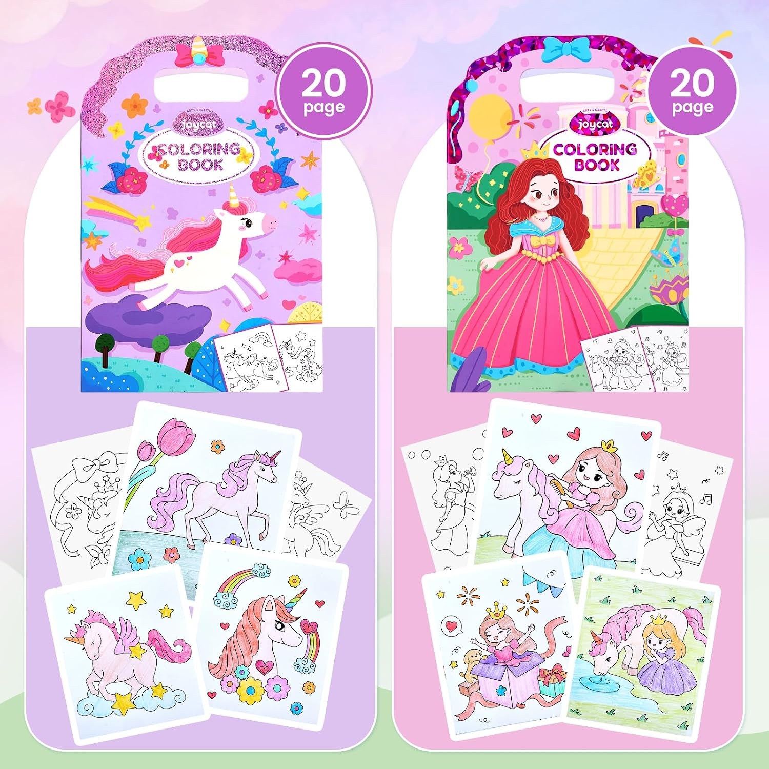 image:imageJoyCat Coloring Books for Kids Ages 48 Mermaid Princess Fantasy ampFairy2 PackPrincess Dreamy Fantasy