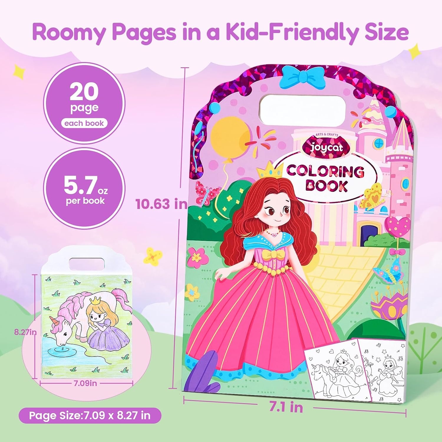 image:imageJoyCat Coloring Books for Kids Ages 48 Mermaid Princess Fantasy ampFairy2 PackPrincess Dreamy Fantasy