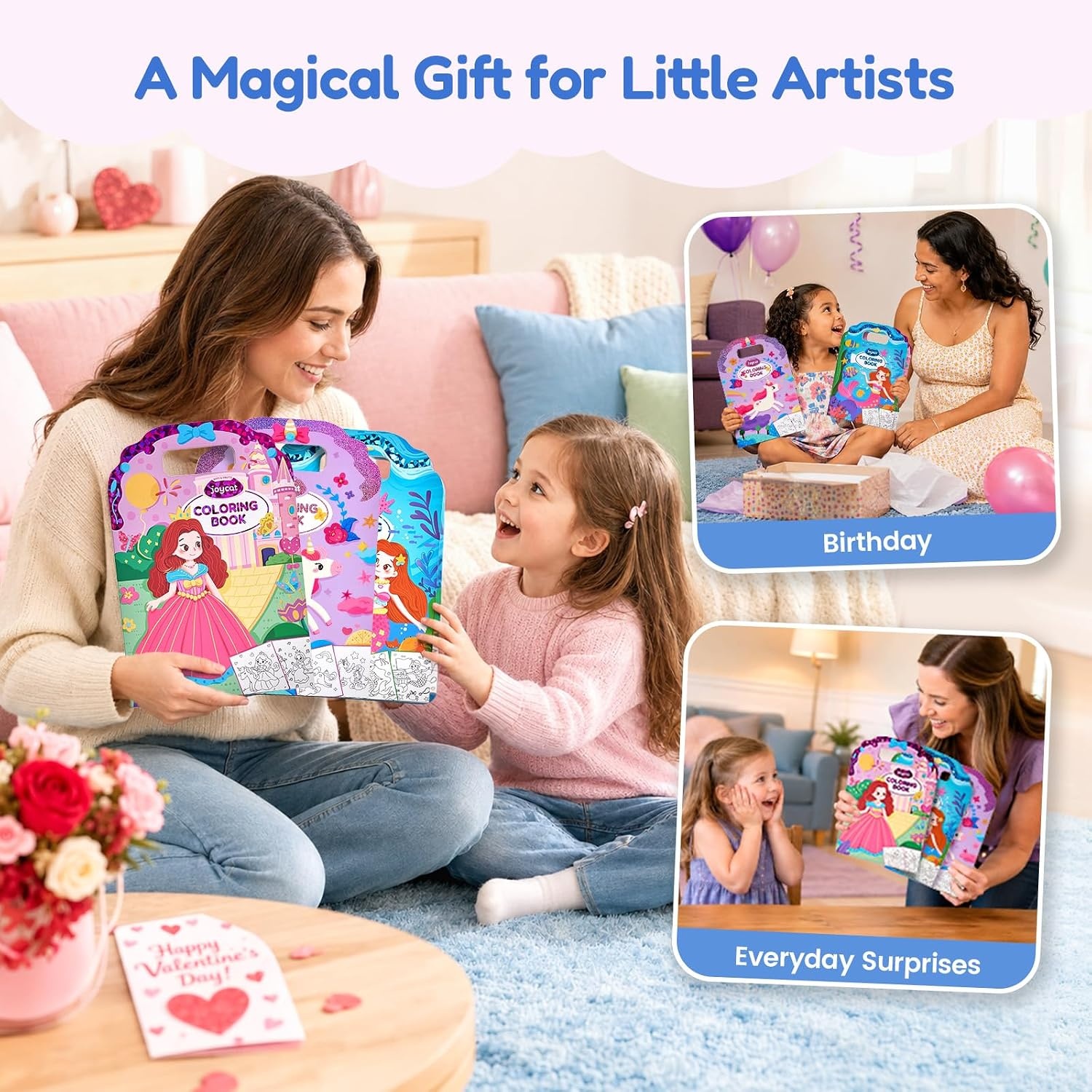 image:imageJoyCat Coloring Books for Kids Ages 48 Mermaid Princess Fantasy ampFairy3 PackPrincess Mermaid Fantasy