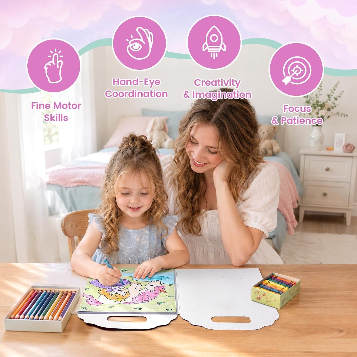 image:imageJoyCat Coloring Books for Kids Ages 48 Mermaid Princess Fantasy ampFairy4 PackMermaid Princess Fantasy Fairy