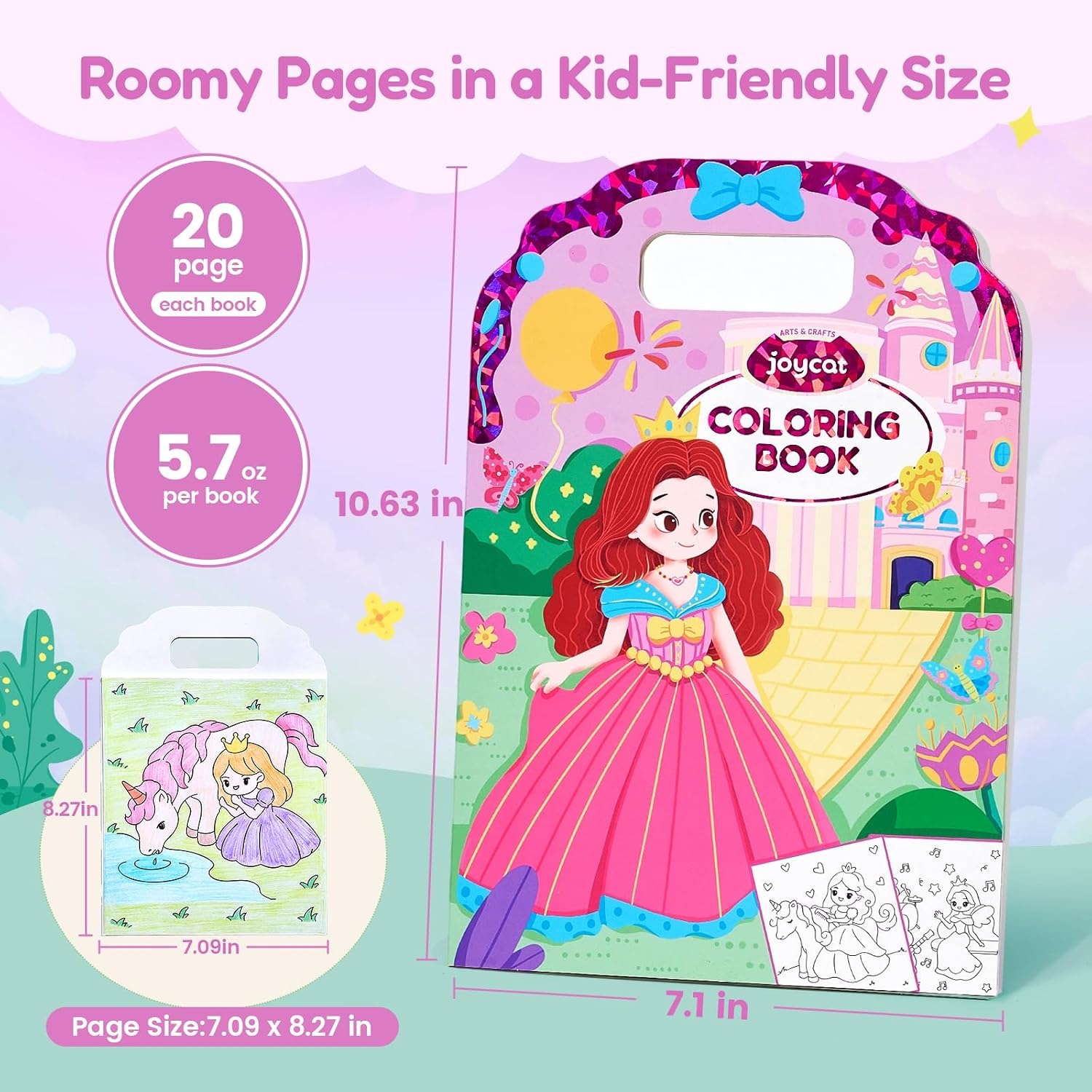 image:imageJoyCat Coloring Books for Kids Ages 48 Mermaid Princess Fantasy ampFairy4 PackMermaid Princess Fantasy Fairy