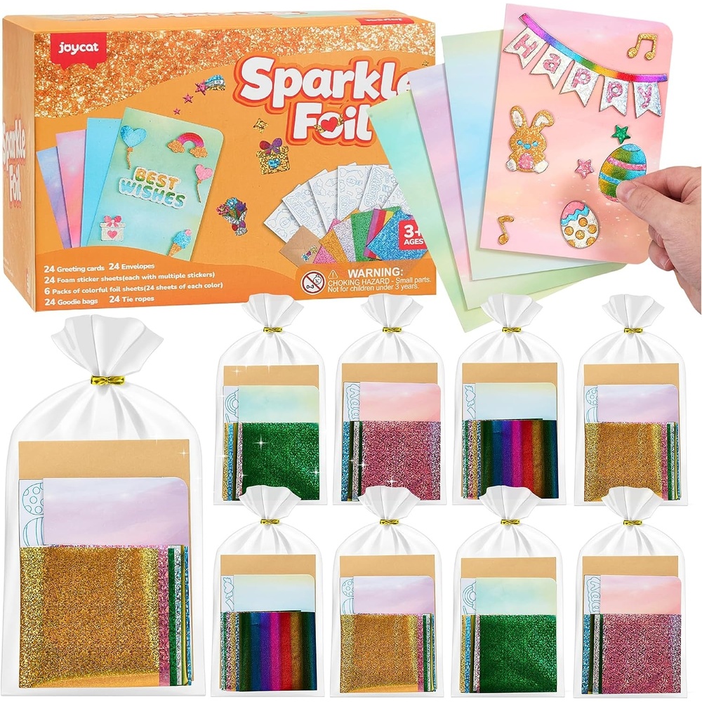 image:imageJoyCat 12 Pack Mermaid Foil Art Party Favors Craft Kits for Girls Ages 49Greeting Cards
