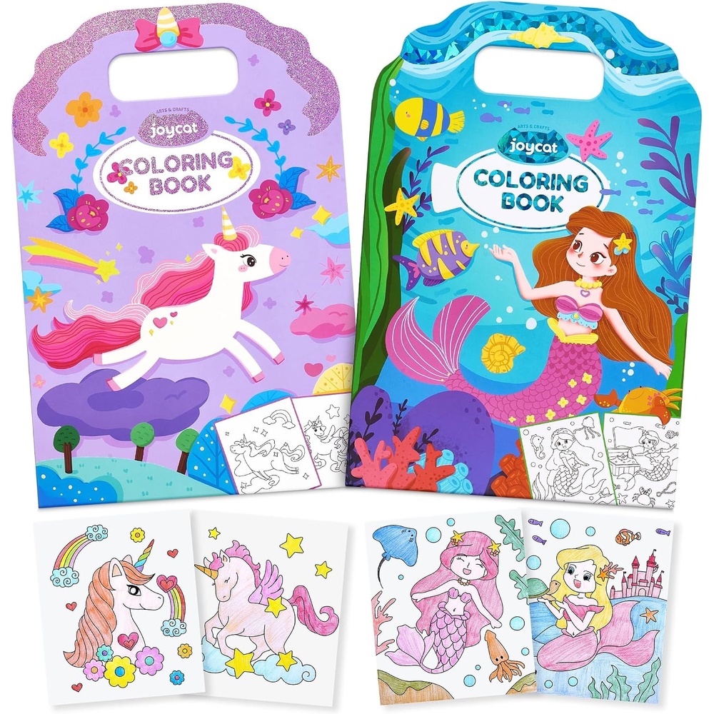 image:imageJoyCat Coloring Books for Kids Ages 48 Mermaid Princess Fantasy ampFairy2 PackDreamy Fantasy Mermaid