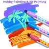 JoyCat 10-Color Erasable Glitter Markers for Kids, Dual Tip Sparkle Pens(Color Changing Markers)