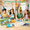 JoyCat 12 Pack Mermaid Foil Art Party Favors, Craft Kits for Girls Ages 4-9(Flower & Insect)