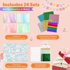 JoyCat 12 Pack Mermaid Foil Art Party Favors, Craft Kits for Girls Ages 4-9(Greeting Cards)