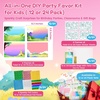 JoyCat 12 Pack Mermaid Foil Art Party Favors, Craft Kits for Girls Ages 4-9(Unicorn)