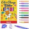 JoyCat 10-Color Erasable Glitter Markers for Kids, Dual Tip Sparkle Pens(Glitter Color Changing Markers)