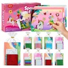 JoyCat 12 Pack Dinosaur Foil Art Party Favors, Craft Kits for Kids Ages 4-9(Unicorn)