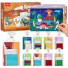 JoyCat 12 Pack Mermaid Foil Art Party Favors, Craft Kits for Girls Ages 4-9(Dinosaur)