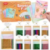 JoyCat 12 Pack Mermaid Foil Art Party Favors, Craft Kits for Girls Ages 4-9(Greeting Cards)