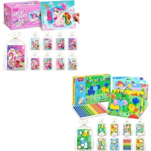 JoyCat 12 Pack DIY Poke Art Unicorn + 24 Pack Animal Dot Art Party Favors, Mess-Free Craft Kits for Kids Ages 4-9, Activity Set for Birthday Goodie Bags, Classroom Prizes and Group Fun