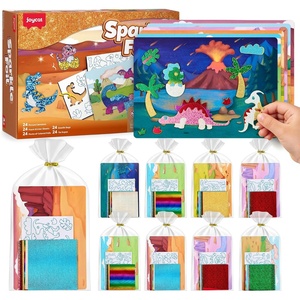 JoyCat 12 Pack Dinosaur Foil Art Party Favors, Craft Kits for Kids Ages 4-9(Dinosaur)