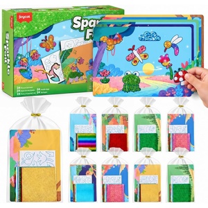 JoyCat 12 Pack Dinosaur Foil Art Party Favors, Craft Kits for Kids Ages 4-9(Flower & Insect)