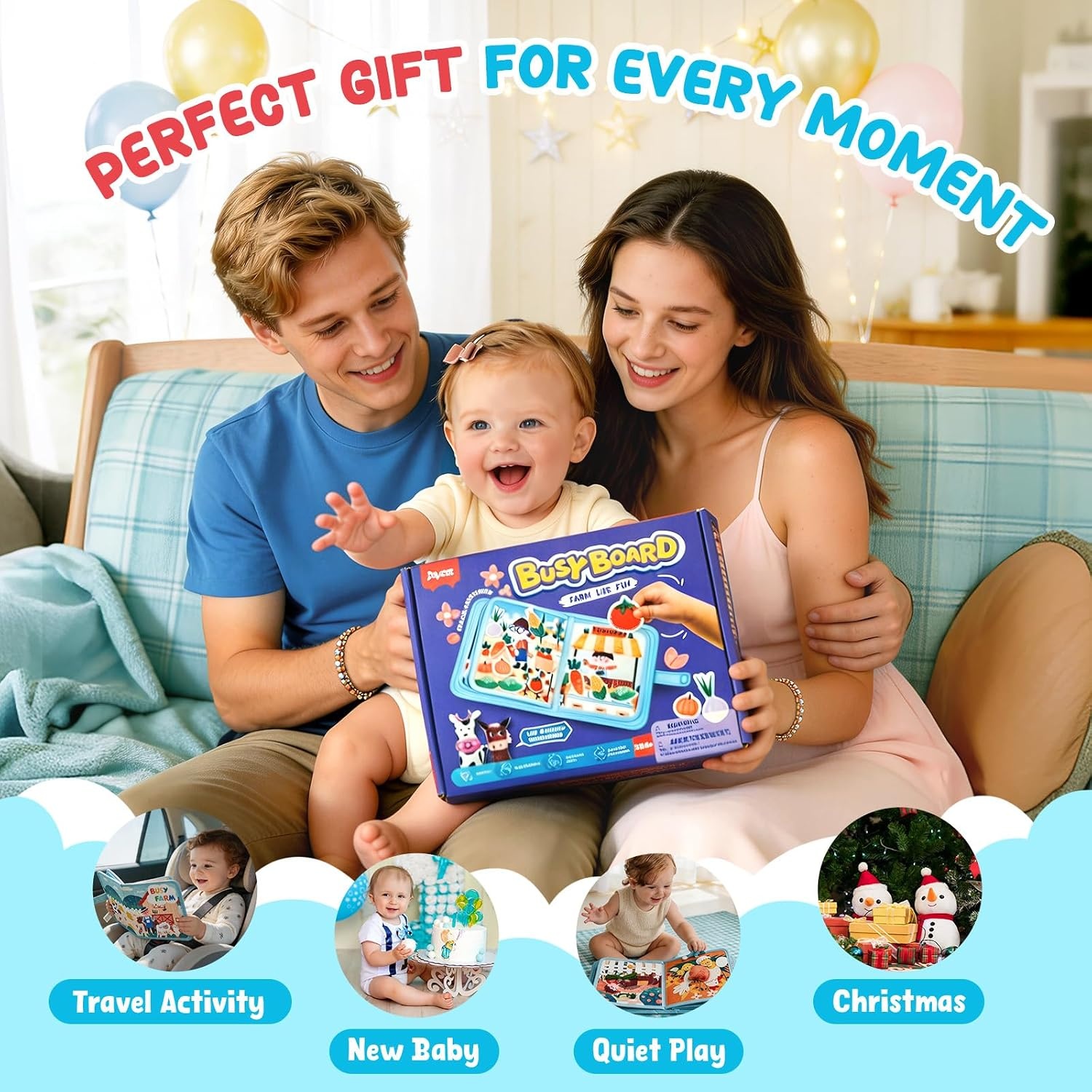 image:imageJoycat Forest Busy Book for Toddlers 13 25 Activities Montessori ToyFarm Busy Book