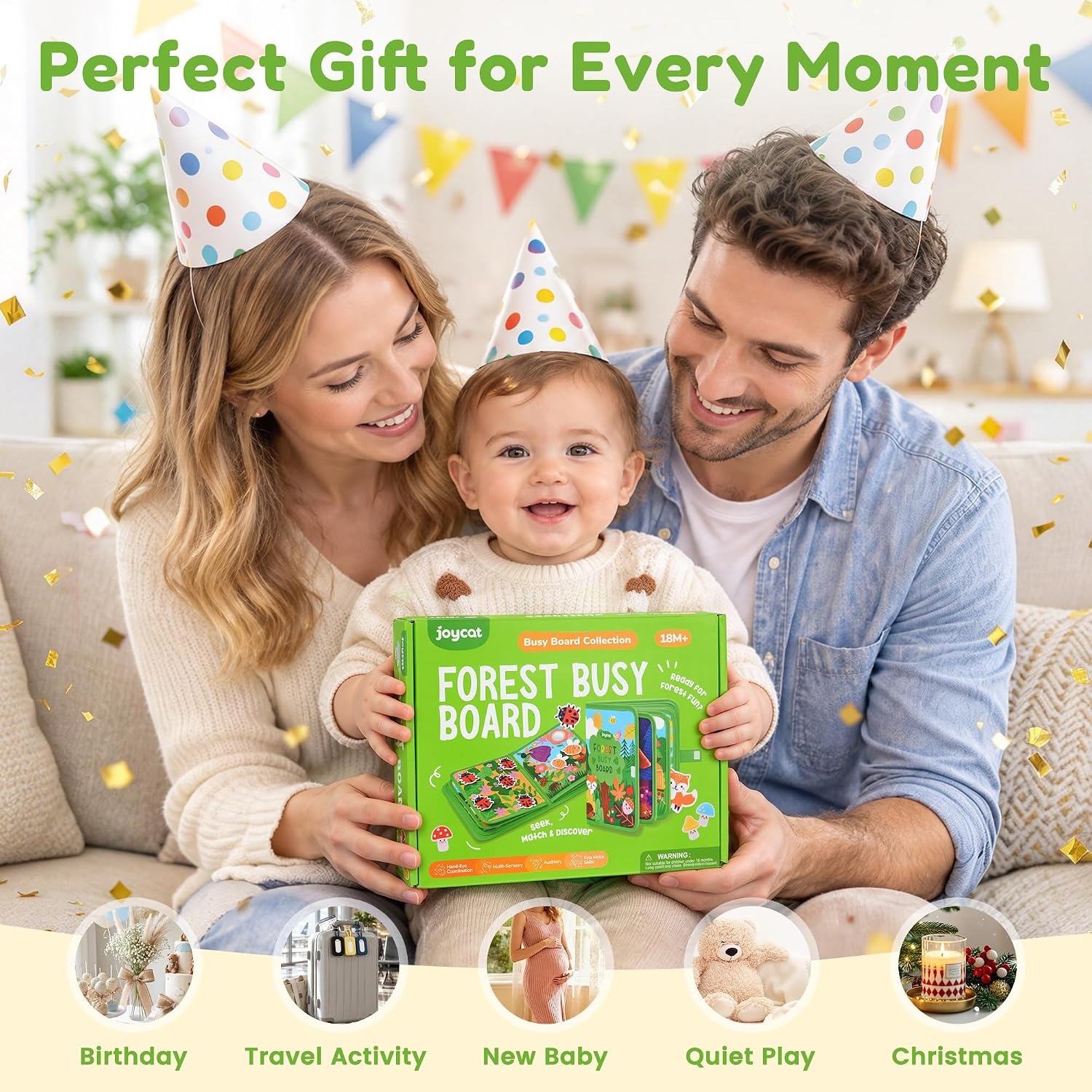 image:imageJoycat Forest Busy Book for Toddlers 13 25 Activities Montessori ToyForest Busy Book