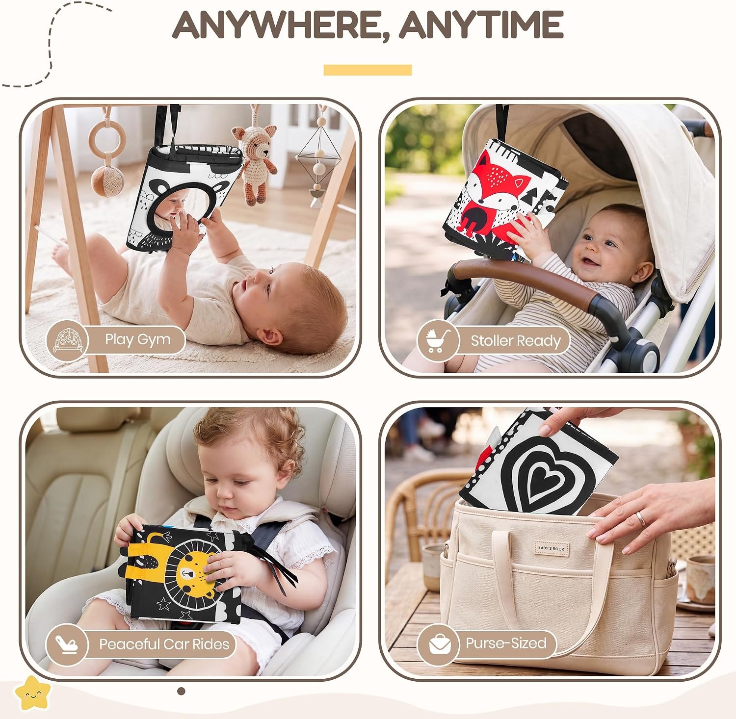 image:imageJoycat High Contrast Baby Toys 012 Months Tummy Time Mirror Shower Gift