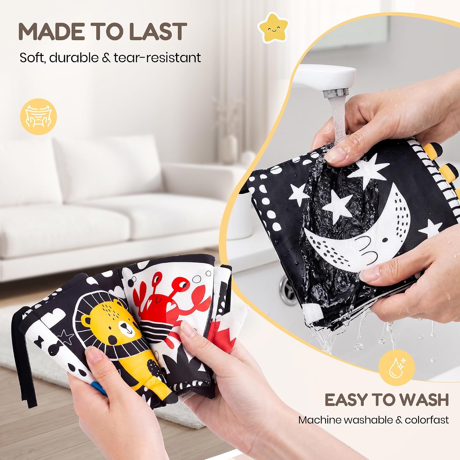 image:imageJoycat High Contrast Baby Toys 012 Months Tummy Time Mirror Shower Gift