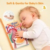 JoyCat Crinkle Books for Babies 2PCS- Tummy Time Toys for Infant Newborn, Soft Sensory Crinkle Cloth Books Touch and Feel for Boys Girls (Ocean+Farm)(Farm Animals)