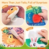 JoyCat Crinkle Books for Babies 2PCS- Tummy Time Toys for Infant Newborn, Soft Sensory Crinkle Cloth Books Touch and Feel for Boys Girls (Ocean+Farm)(Farm Animals)
