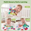 JoyCat Crinkle Books for Babies 2PCS- Tummy Time Toys for Infant Newborn, Soft Sensory Crinkle Cloth Books Touch and Feel for Boys Girls (Ocean+Farm)(Forest Picnic)