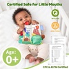 JoyCat Crinkle Books for Babies 2PCS- Tummy Time Toys for Infant Newborn, Soft Sensory Crinkle Cloth Books Touch and Feel for Boys Girls (Ocean+Farm)(Forest Picnic)