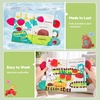 JoyCat Crinkle Books for Babies 2PCS- Tummy Time Toys for Infant Newborn, Soft Sensory Crinkle Cloth Books Touch and Feel for Boys Girls (Ocean+Farm)(Forest Picnic)