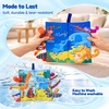 JoyCat Crinkle Books for Babies 2PCS- Tummy Time Toys for Infant Newborn, Soft Sensory Crinkle Cloth Books Touch and Feel for Boys Girls (Ocean+Farm)(Jungle)